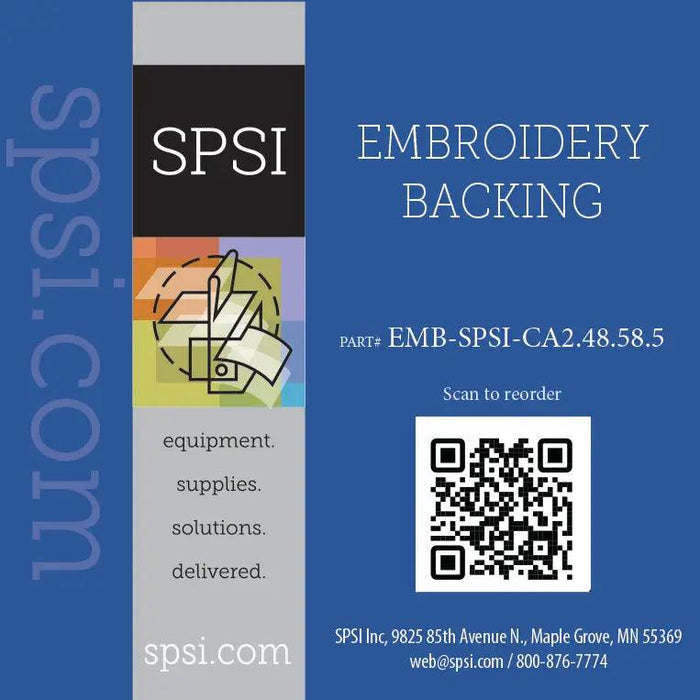 Embroidery Cut-Away 2.4oz White 8.5"x8.5" 200ct  (#625)