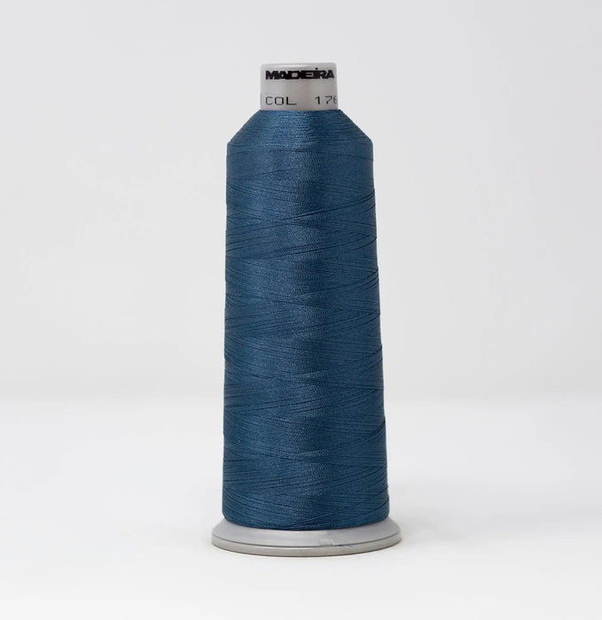 Madeira Polyneon 1760 Antique Blue Embroidery Thread 5500 Yards