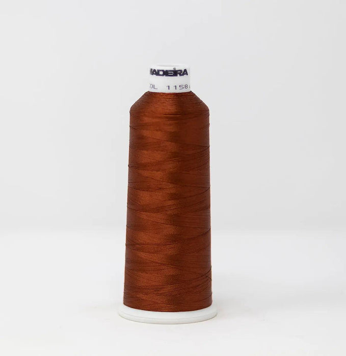Madeira Rayon 1158 Chestnut Embroidery Thread 5500 Yards