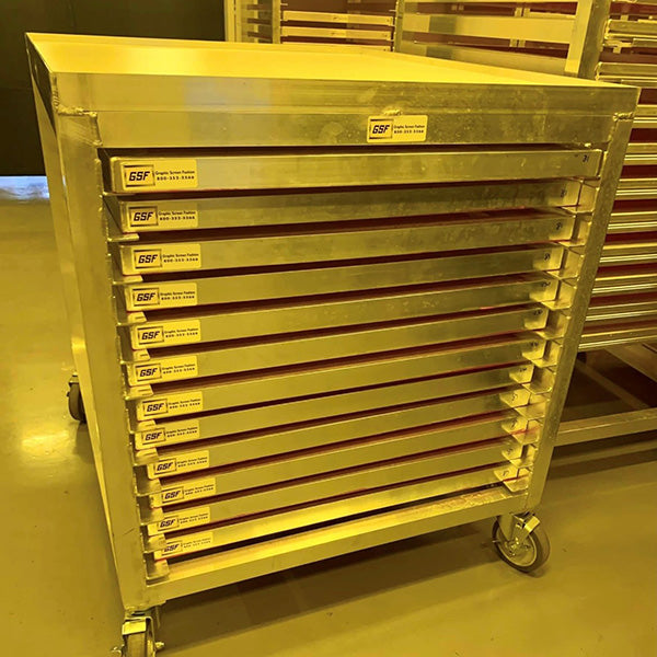 Job Cart Screen Rack 12 Screens 23x31